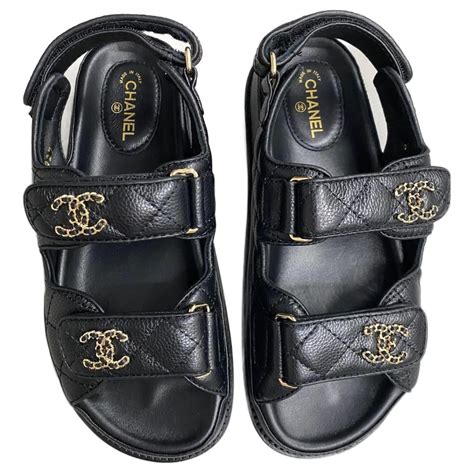 chanel velcro dad beach sandals|Chanel Velcro sandals australia price.